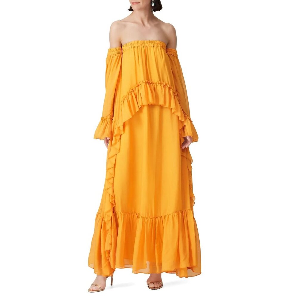 AMUR Odessa Maxi Dress in Marigold - Picture 1 of 5